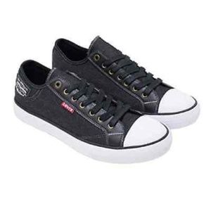 Levis Stan Buck C Black Denim Sneakers Boys Sz 1